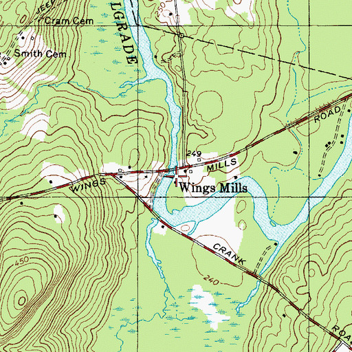 Topographic Map of Long Pond Storage Dam, ME