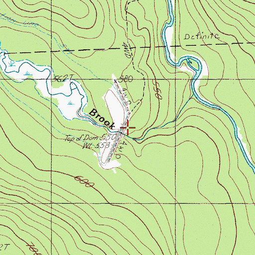 Topographic Map of Whitney Brook Dam, ME