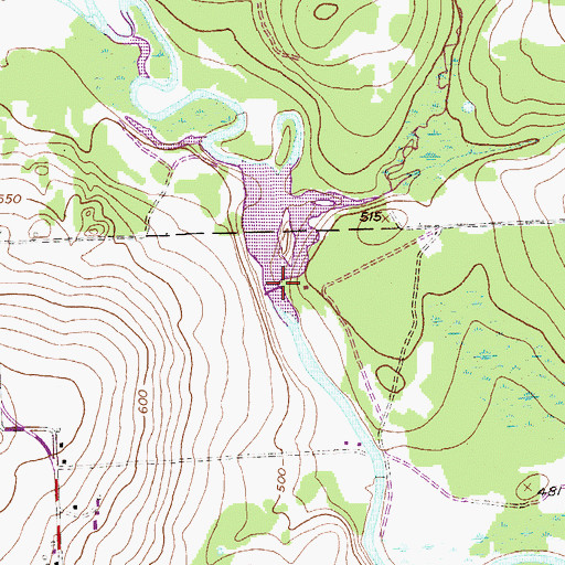 Topographic Map of Little Madawaska Reservoir, ME