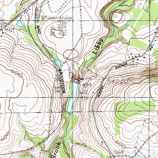 Topographic Map of Libby Brook Dam, ME