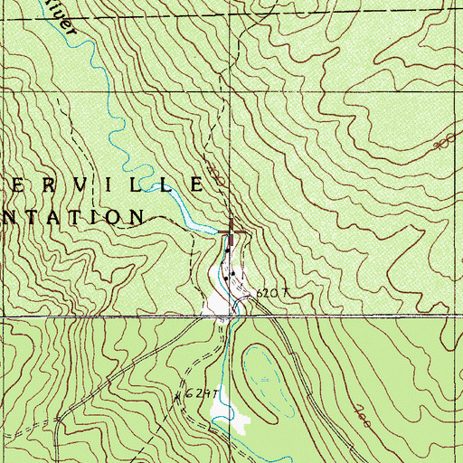 Topographic Map of Birch River Dam, ME