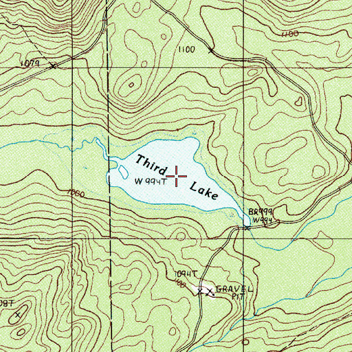 Topographic Map of Third Lake, ME
