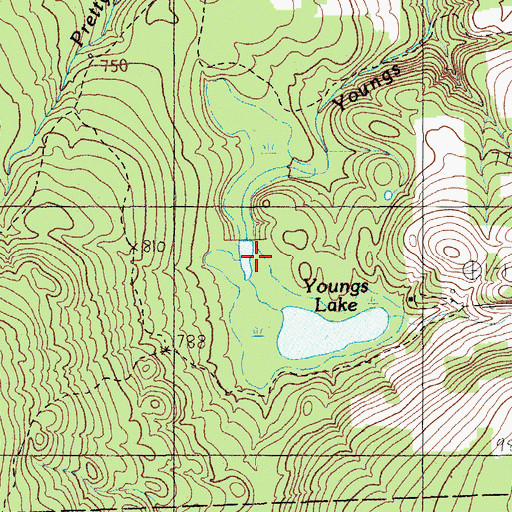 Topographic Map of Water District Reservoir, ME