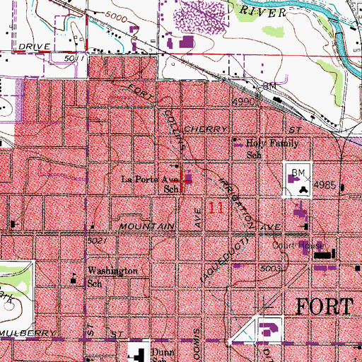 Topographic Map of Fullana Learning Center, CO