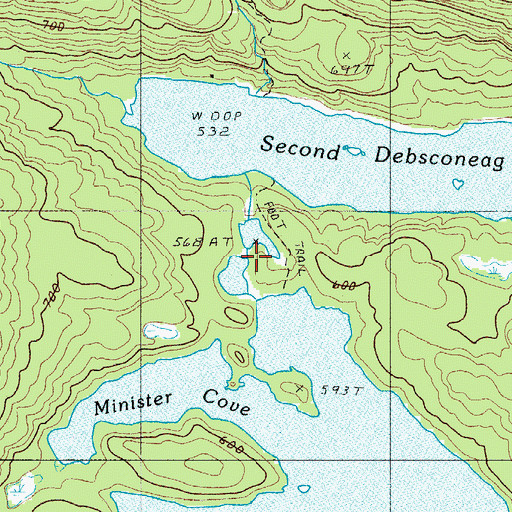 Topographic Map of Third Debsconeag Lake Dam, ME