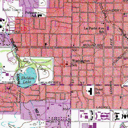Topographic Map of The Lab School, CO