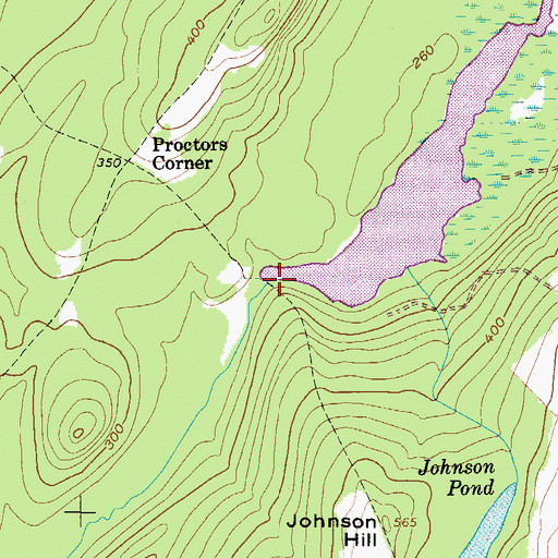 Topographic Map of Pettengill Marsh Dam, ME