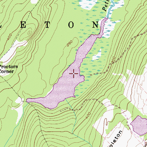 Topographic Map of Pettengill Marsh, ME
