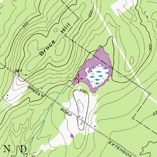Topographic Map of Knights Pond Dam, ME
