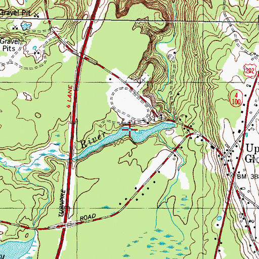 Topographic Map of Royal River Reservoir, ME