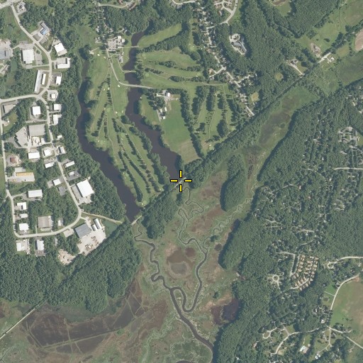 Aerial/Satellite Image of Mill Brook Dam, ME