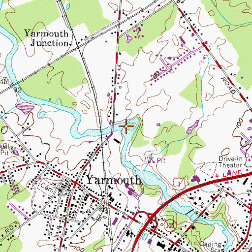 Topographic Map of East Elm Street Dam, ME