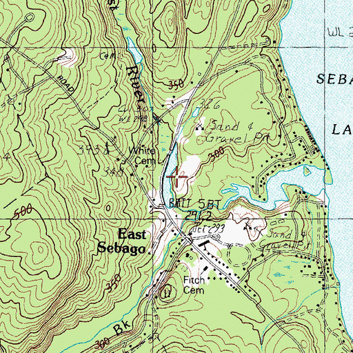 Topographic Map of Fitch Mill Pond, ME