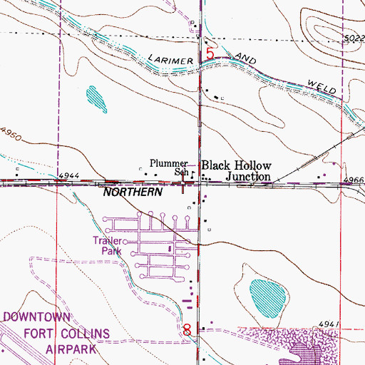 Topographic Map of Plummer School (historical), CO