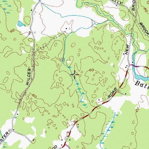 Topographic Map of Batson River Reservoir, ME