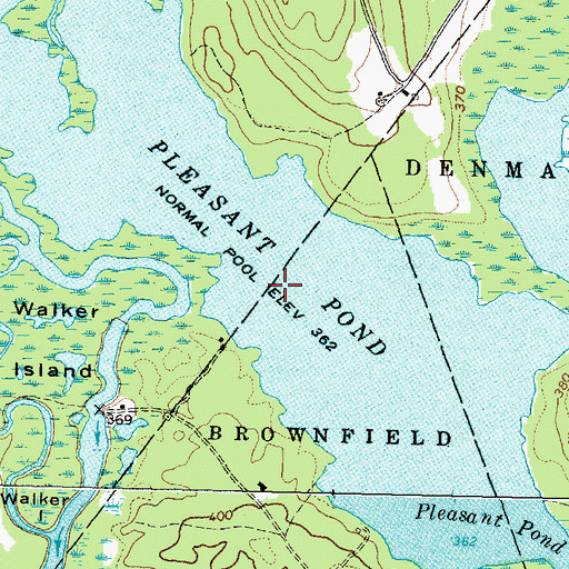 Topographic Map of Mill Pond, ME