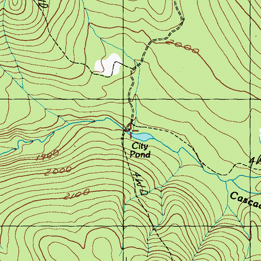 Topographic Map of City Pond Dam, ME