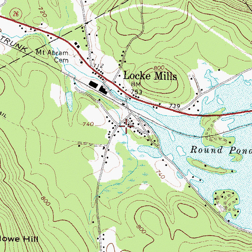 Topographic Map of South Branch Dam, ME