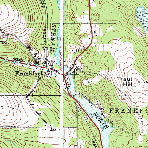 Topographic Map of Marsh Stream Reservoir, ME