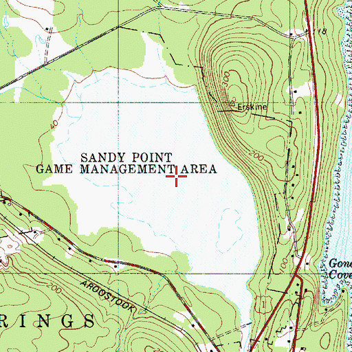 Topographic Map of Stowers Meadow, ME