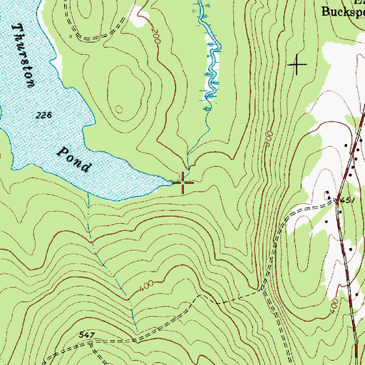 Topographic Map of Thurston Pond Dam, ME