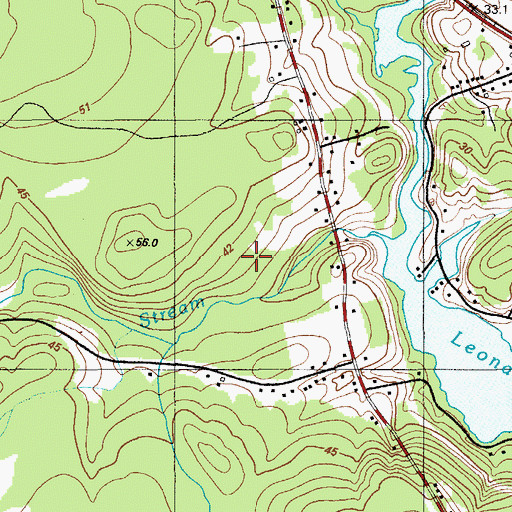Topographic Map of Branch Lake Stream, ME
