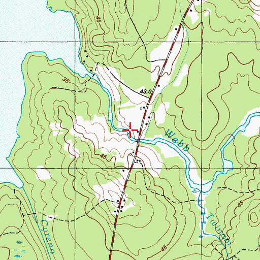 Topographic Map of Webb Brook Dam, ME