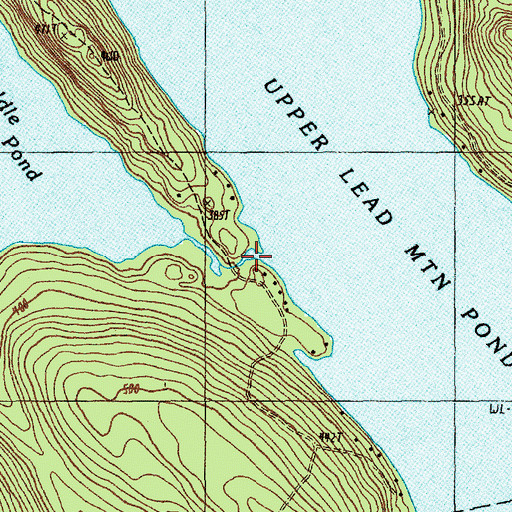 Topographic Map of Upper Lead Mountain Dam, ME