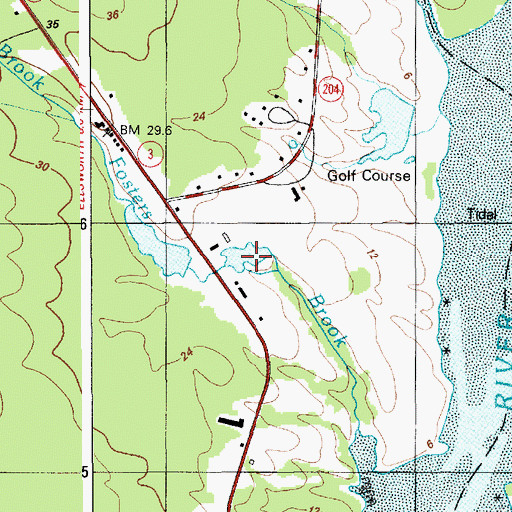 Topographic Map of Fosters Pond, ME