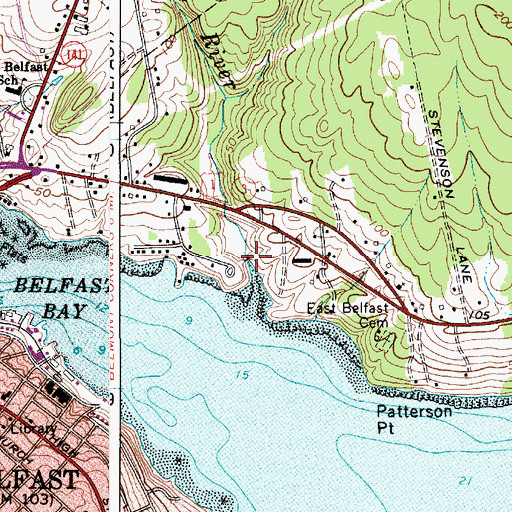 Topographic Map of Bud Youngs Dam, ME