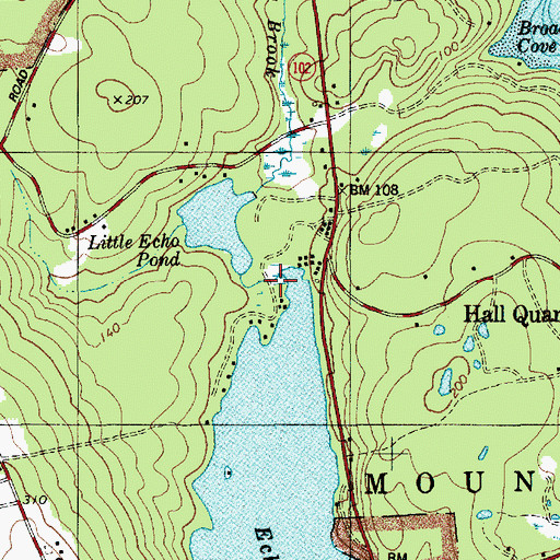 Topographic Map of Echo Lake Dam, ME