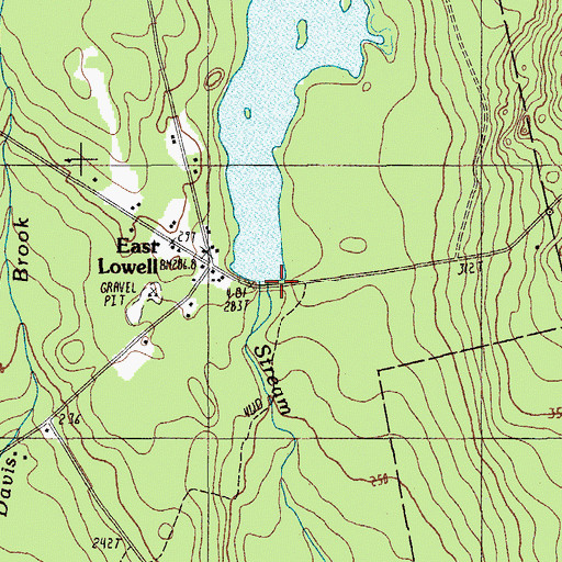 Topographic Map of Eskutassis Stream Dam, ME