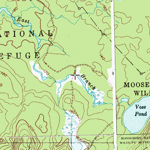 Topographic Map of Popple Flowage Dam, ME