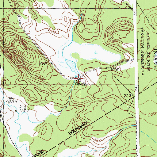 Topographic Map of Snare Meadow Dam, ME