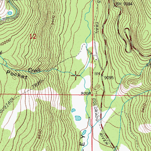 Topographic Map of Opposition Creek, CO