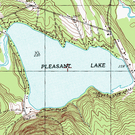 Topographic Map of Sixteenth Stream, ME