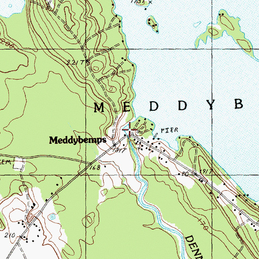 Topographic Map of Smith Power House Dam, ME