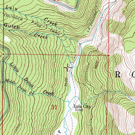 Topographic Map of Sawmill Creek, CO