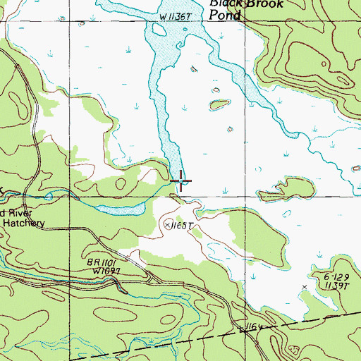 Topographic Map of Black Brook Dam, ME