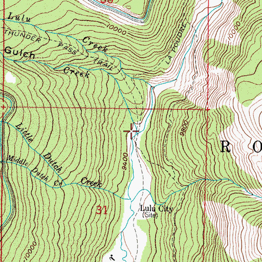 Topographic Map of Skeleton Gulch, CO