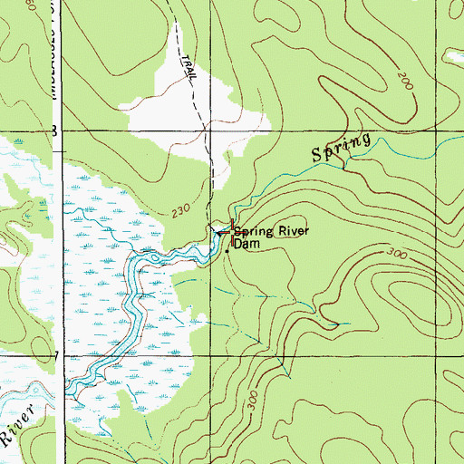 Topographic Map of Narraguagus Lake Dam, ME