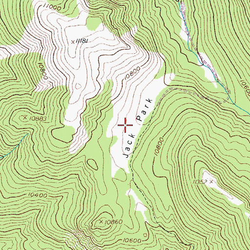 Topographic Map of Jack Park, CO