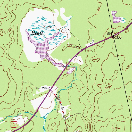 Topographic Map of East Steuben Dam, ME