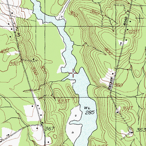 Topographic Map of Mercer Bog, ME
