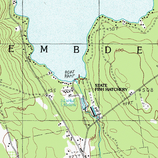 Topographic Map of Embden Pond Dam, ME