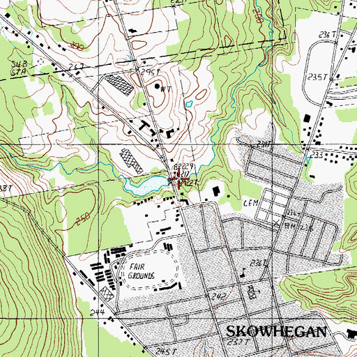 Topographic Map of Cold Brook Dam, ME