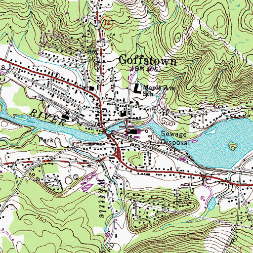 Topographic Map of Us Bobbin and Shuttle Company Dam, NH