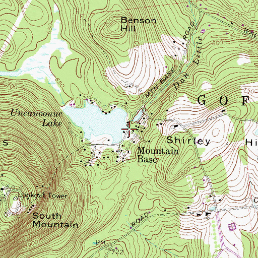 Topographic Map of Uncanoonuc Lake Dam Number 2, NH