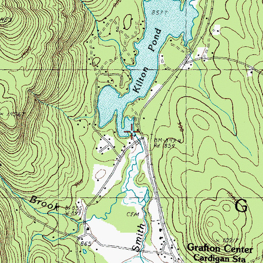 Topographic Map of Kilton Pond Dam, NH