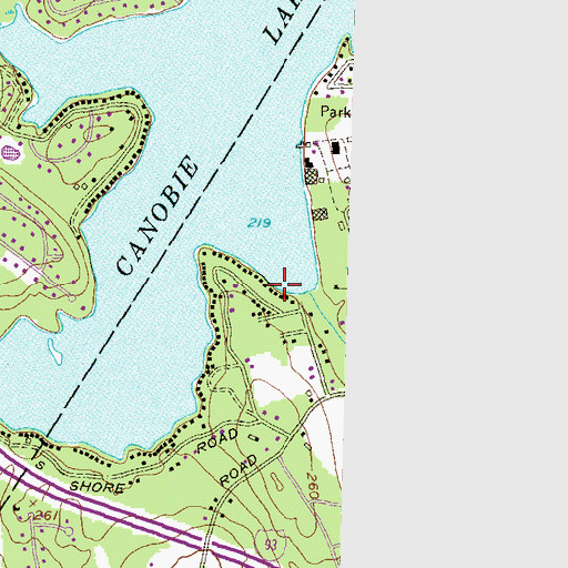 Topographic Map of Canobie Lake Dam, NH